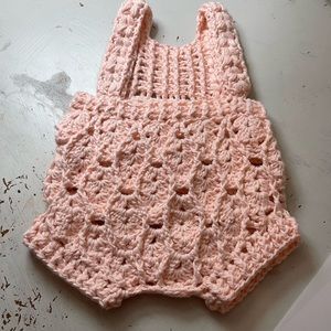 Pink Baby Overalls Romper